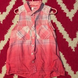 girls pink justice tank top